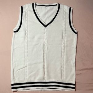 Classic white v-neck sweater vest (Amazon)